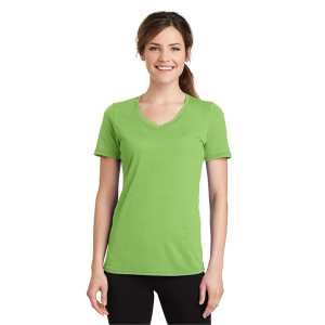 Port & Company Women's Performance Blend V-Neck Tee.